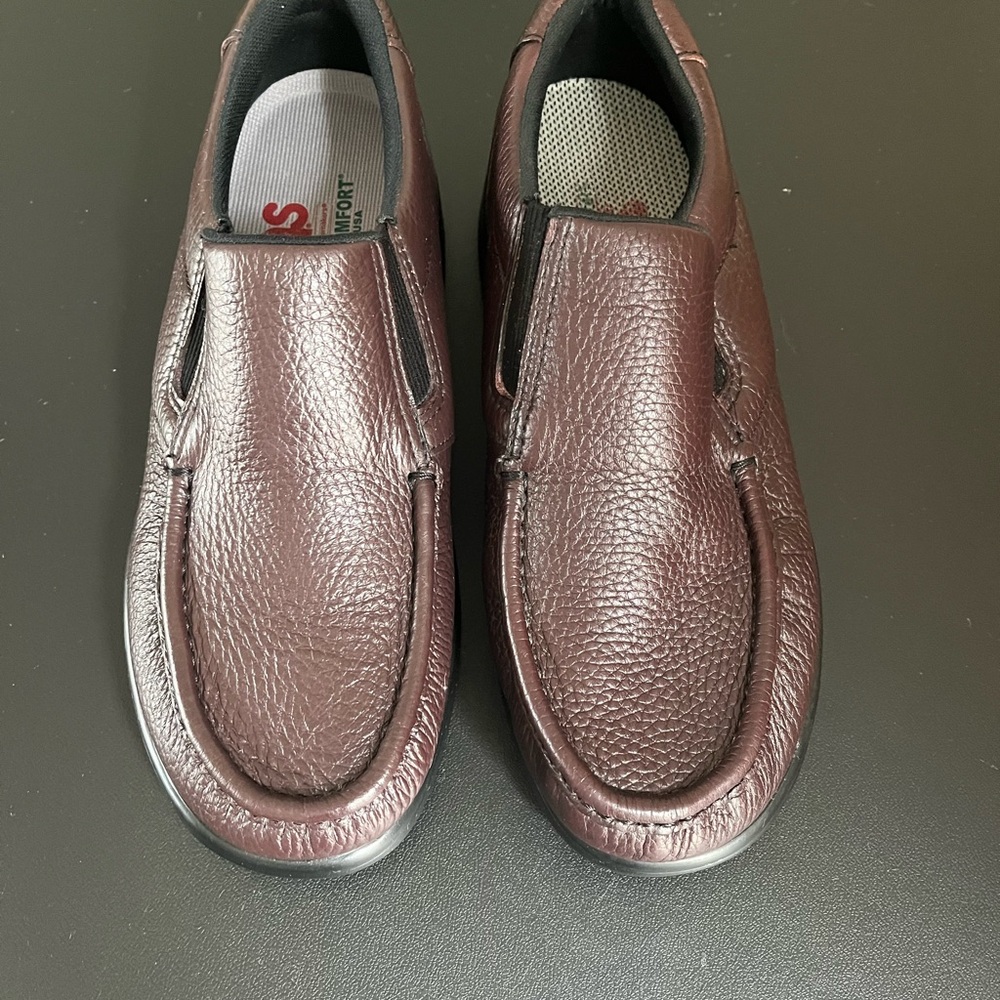 SAS Men's Slip-On Loafers in Burgundy Brown